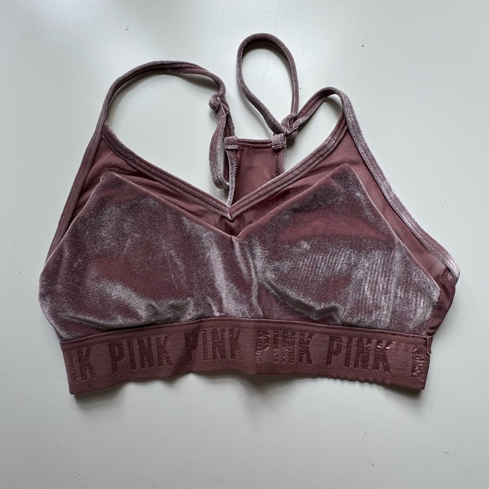 PINK Victoria's Secret burgundy velvet Bra